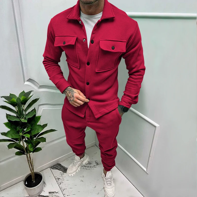 

BUTZ 2023 Men's Tracksuits Sports Suit Cotton Tech Fleece Good Quality Hoodie Male Training Wear Casual Set Sweatpants