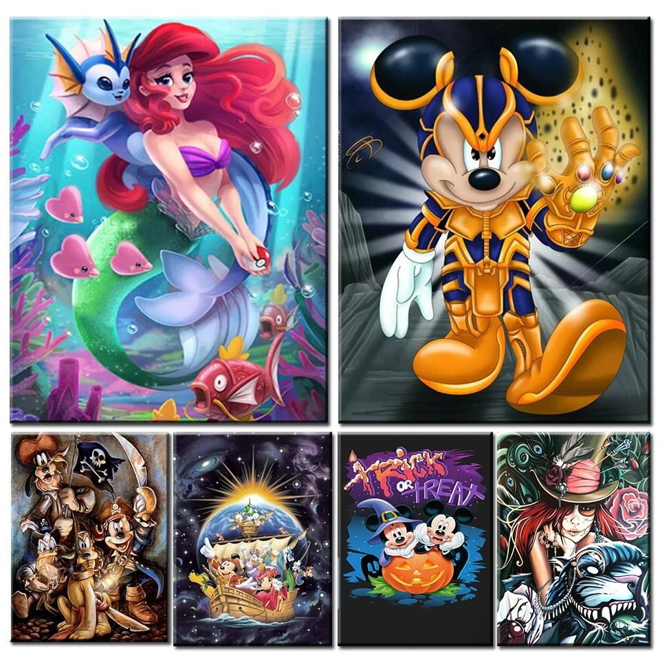 Набор для алмазной вышивки Русалка и принцесса |