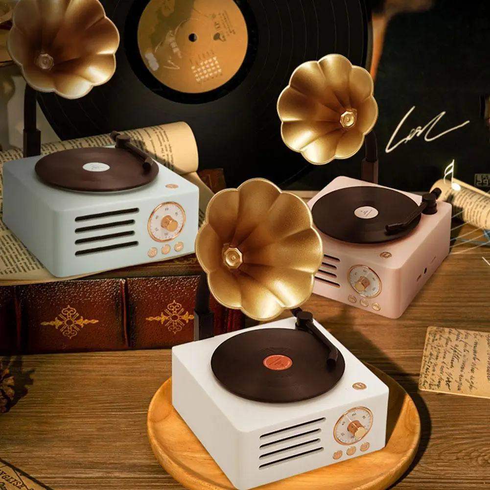 Bluetooth-динамик в форме граммофона стиле ретро