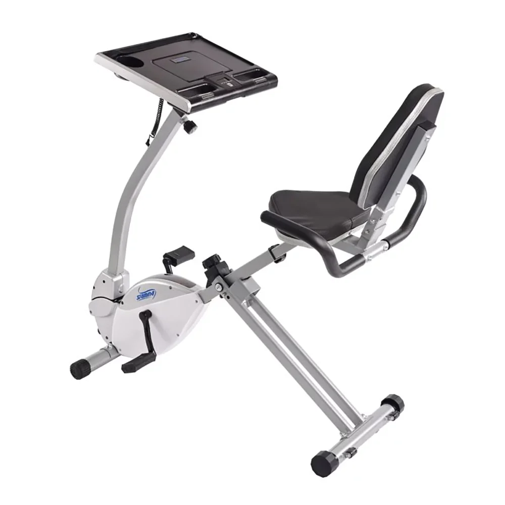 

MEIZHI Cardio Exercise Bike with Heart Rate Sensors and Extra Wide Padded Seat, Folding Design for Storage - Exercise Bike