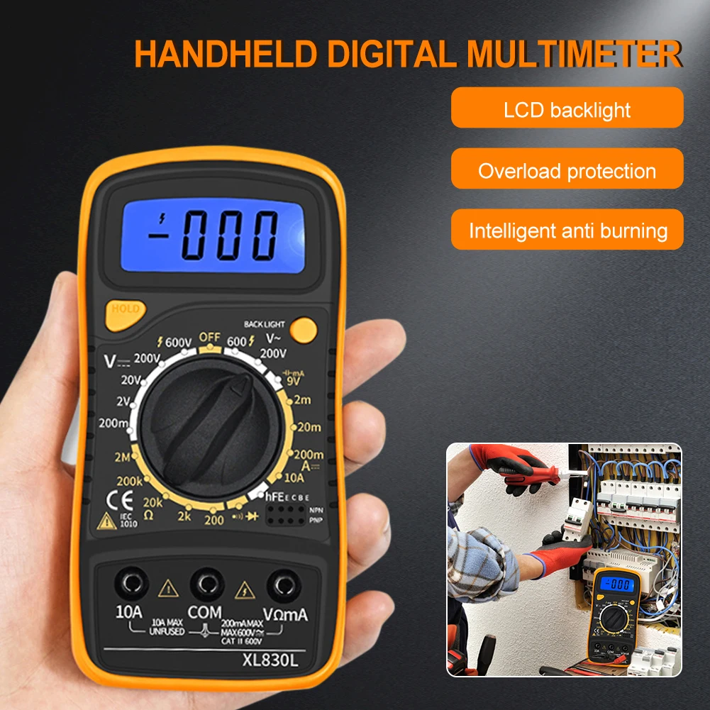 

Digital Multimeter Testers Automotive Electrical Transistor Peak Tester High Precision Meter Capacitance Meter