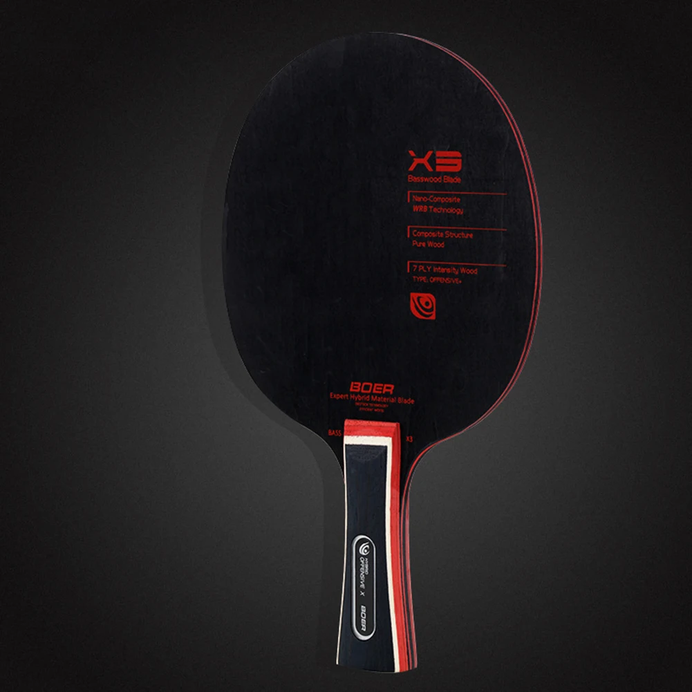 Table Tennis Racket Bottom Plate 7 Ply Wood Ping Pong Blade Paddle Long Handle For Quick Attack Offensive Players