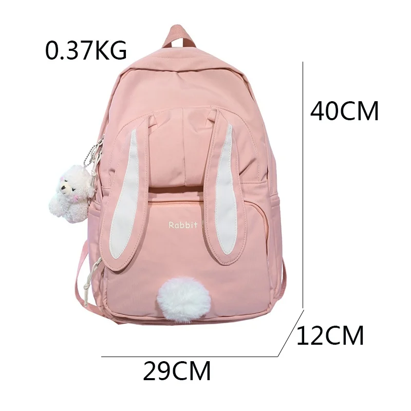 Xiaomi Rabbit Girl School Backpack Female Large Capacity Kawaii Back Pack Mochila Pink Women Bagpack Nylon Cartoon Schoolbag