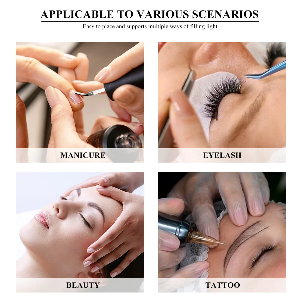 Настольная лампа для ногтей в форме полумесяца светодиодная настольная