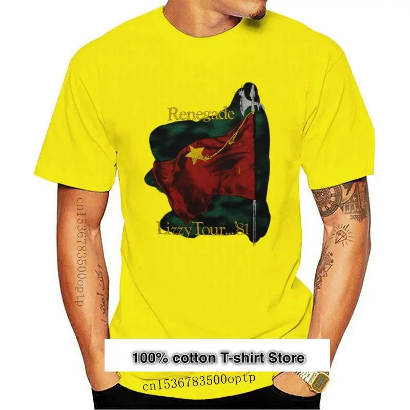 

Camiseta de banda de Rock de Heavy Metal, nueva delgada, Lizzy 1981, Renegade Tour