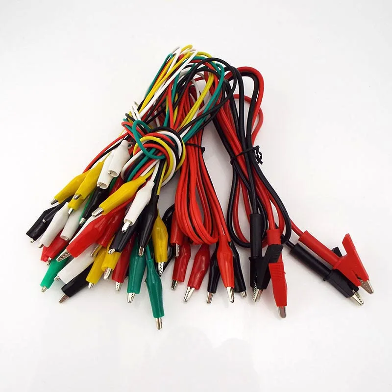 Двойная головка 4 мм вилки типа банан зажимы крокодил разъем тестовый щуп провод