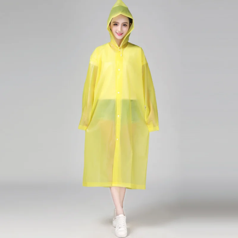

Fashion Women Man Raincoat Thickened Waterproof Clothing Adult Camping Reusable Poncho Rainwear Hot EVA Rain Coat