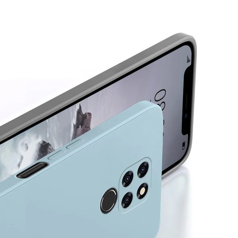 Оригинальный мягкий карамельный чехол для телефона Huawei Mate 20 Pro Lite X Square Liquid Silicone Back