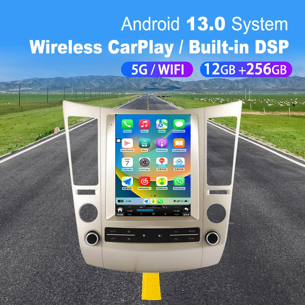 Фото Qualcomm 8-ядерный для Hyundai Veracruz 2007-2012, автомобильный радиоприемник, мультимедийный плеер, Android для Tesla 9,7 дюйма, авто GPS-навигация, Carplay HD №1