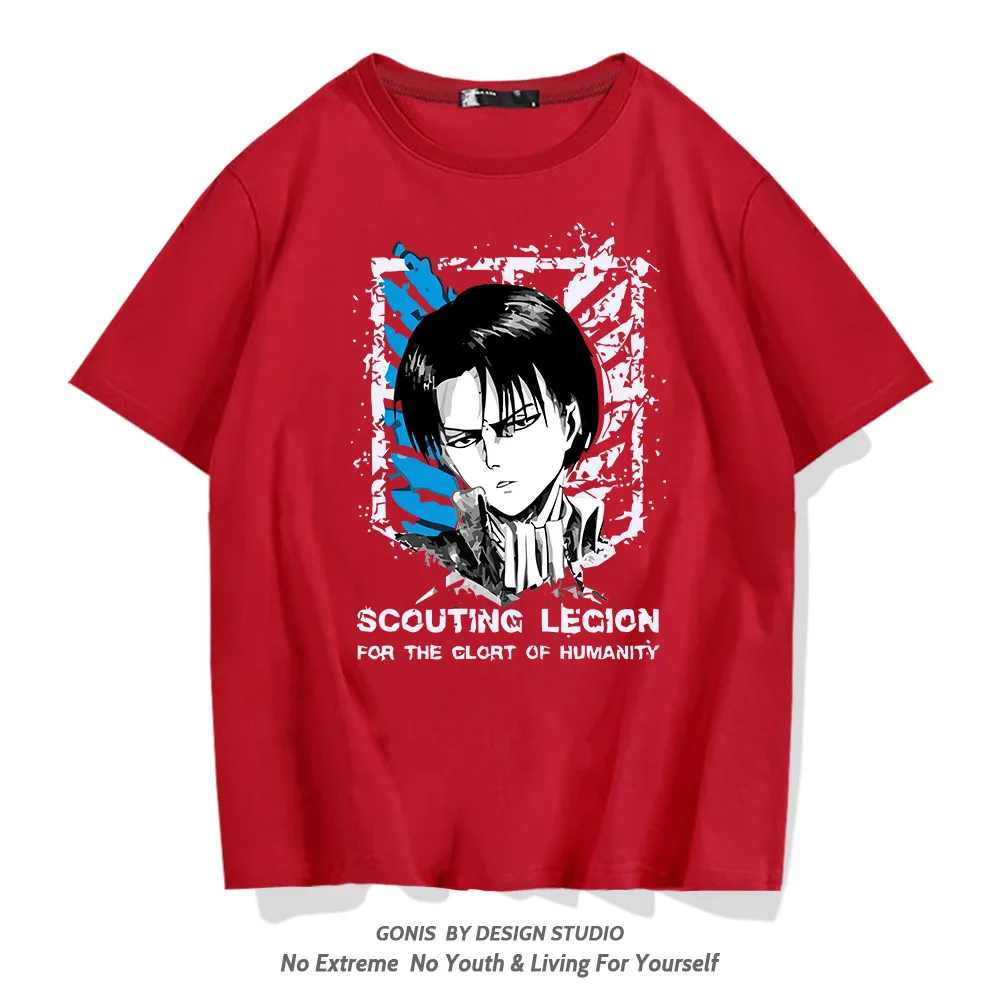 Y Liwell с коротким рукавом аниме-атака гигантская летняя тенденция свободная