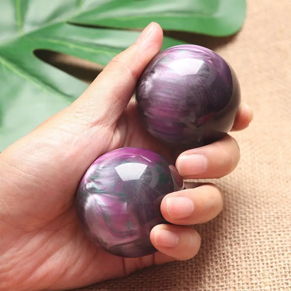 

2pcs Rosewood Antistress Hand Massage Wood Ball Massager Roller Bloodpressure Circulation Acupressure Blood Promote Lower D4h1