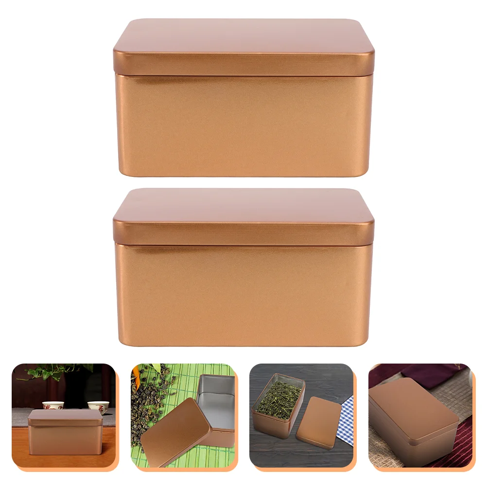 

Tea Tin Box Metal Tins Storage Container Coffeesmall Jar Canisterscookie Lids Organizer Lid Loose Gift Candy Containers Can Bag