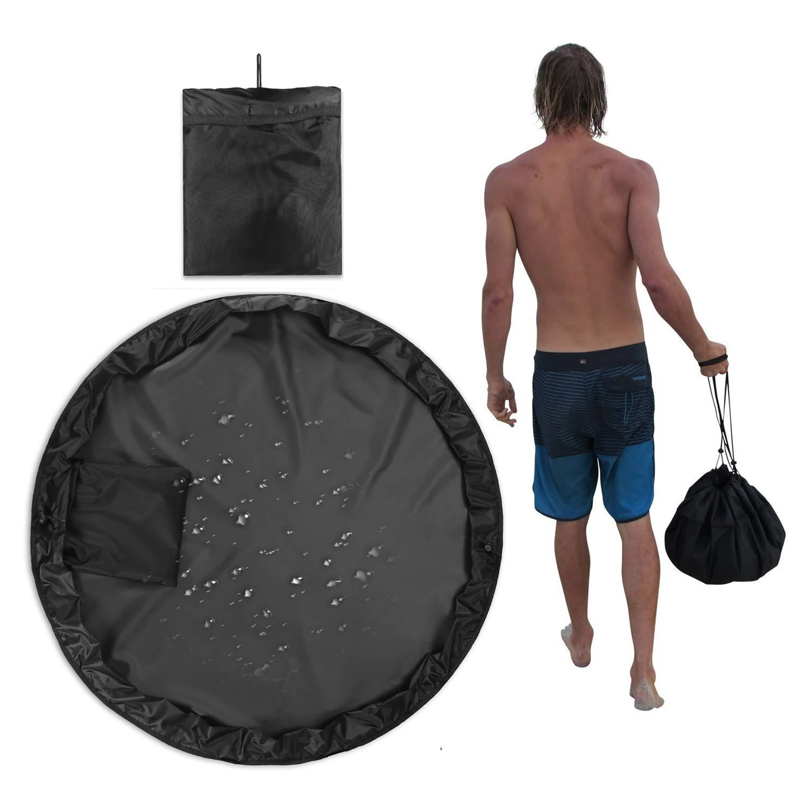 

Мешок для хранения пляжной одежды для плавания, коврик для смены Гидрокостюма, Быстросохнущий вешалка для Гидрокостюма, сушильный водонепр...