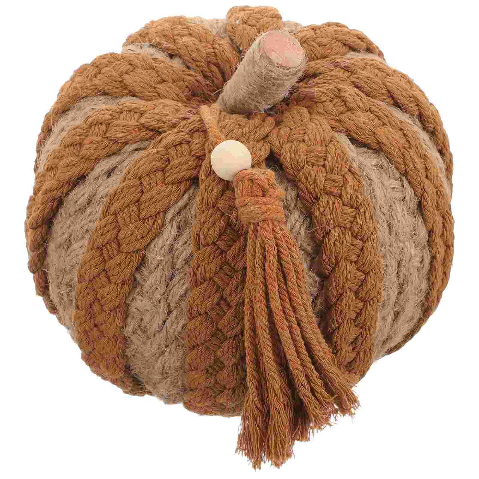 

Simulation Pumpkin Decor Braided Rope Decoration Pumpkins Party Props Adorable Fall Decorative Halloween