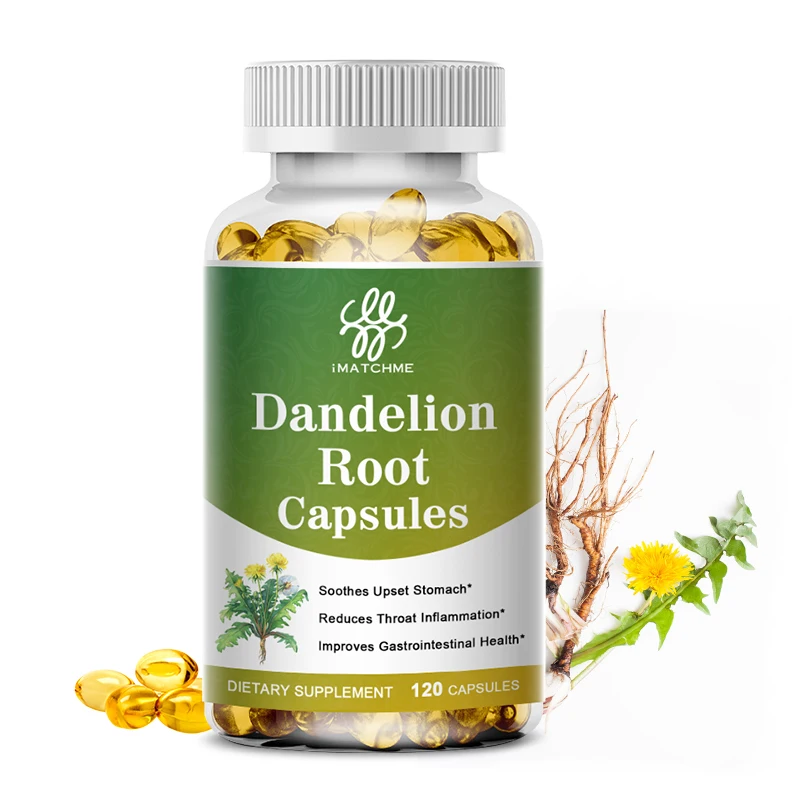 

iMATCHME Natural Dandelion Root Extract Capsules for Liver Detoxification Protect Liver Kidney Support Immune Boost Health Diet