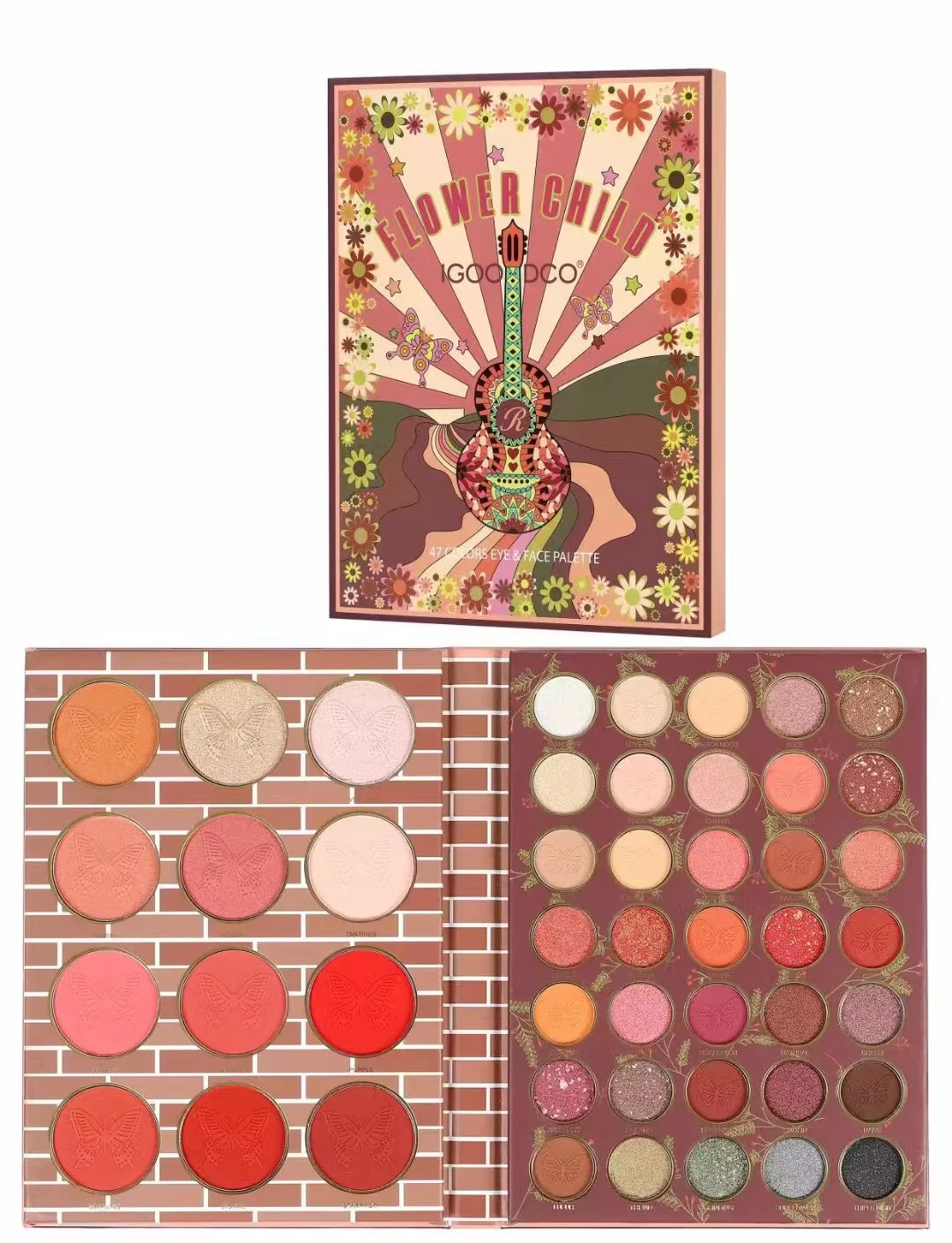 

Cute Guitar 35 Color Eye Shadow 6 Color Blush 6 Color Highlight Plate Eye Shadow Palette Makeup Female Party Glitter Cosmetics