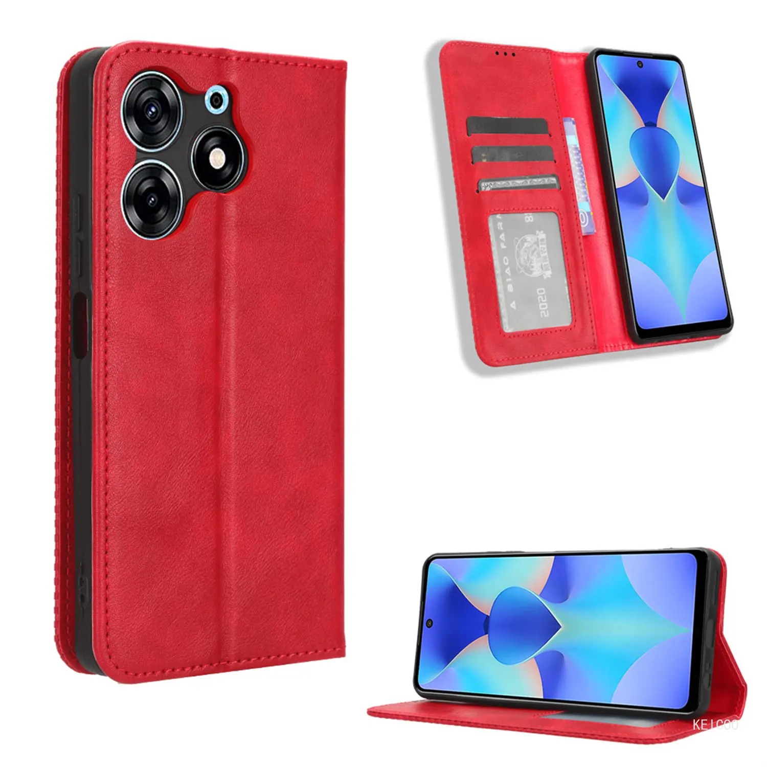 

Simplicity Flip Cover Leather Phone Case For Tecno Spark 10 Pro C Spark10 10Pro 10C KI7 KI5k Card Slot Wallet Non-slip Holder