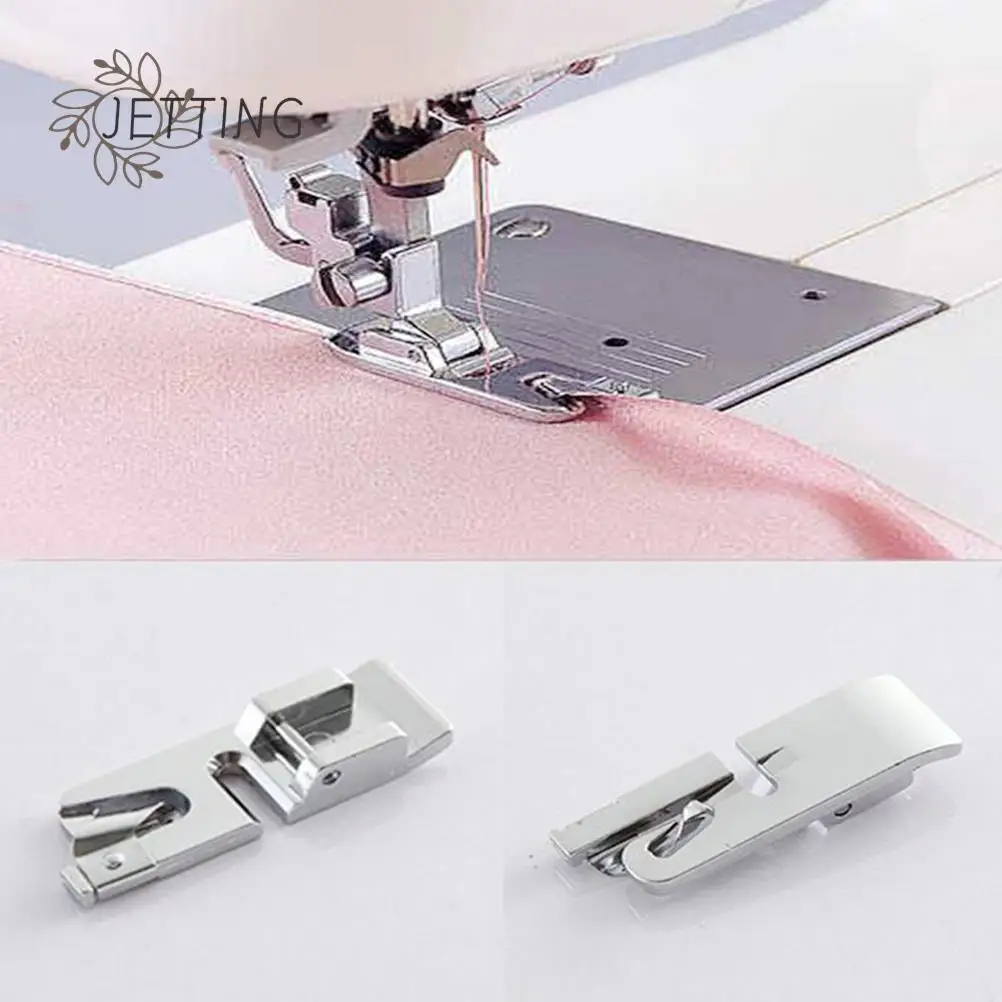 1PCS Sewing Tools Top Quality Rolled Hem Foot For Brother Janome Singer Toyota Silver Bernet Sewing Machine On Sale
