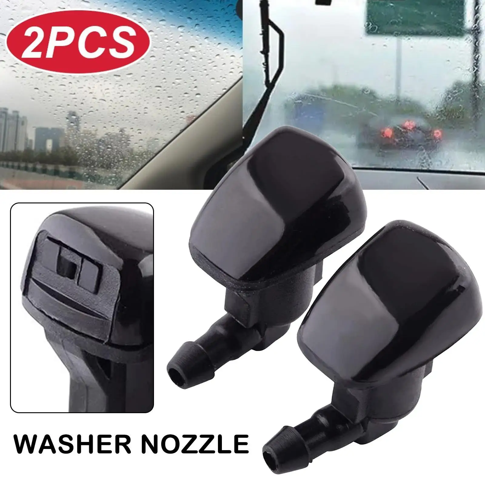 

2 шт., автомобильные пластиковые насадки для омывателя лобового стекла