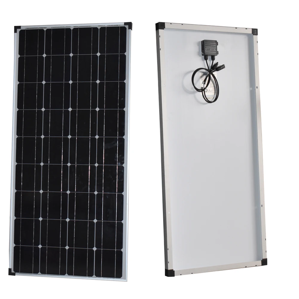 

100w monocrystalline solar panel for solar panel system pv module solid rigid temper glass