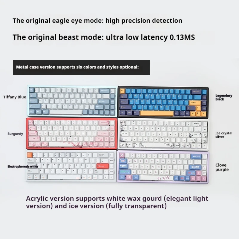 Everglide Su68 Mechanica Keyboard Magnetic Switch Wired Low Latency Cnc Metal Anode Rgb Esports Gaming Keyboards