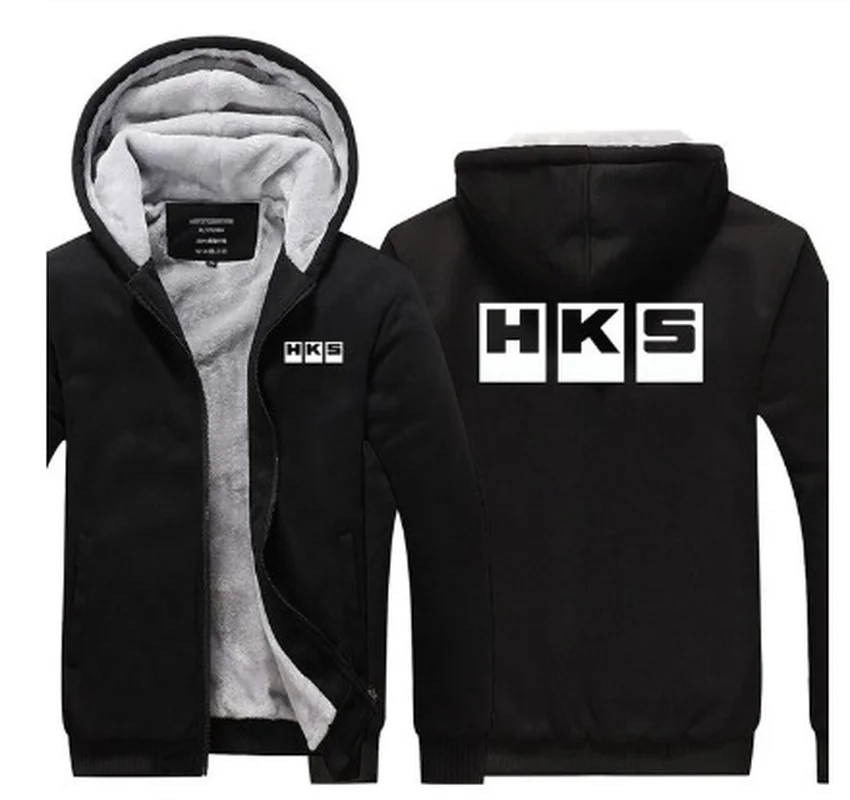 

2022 Hot Plus Size Fleece Thicken Warm for HKS Sweatshirt Winter male hoodie collar coat male zipper jacket 51690