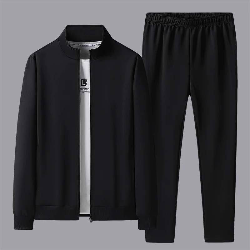 Casual Mens Zipper Jacket + Sweatpants Suit Autumn Tracksuit Sets Men's Fashion Sport Outdoors Running Clothing