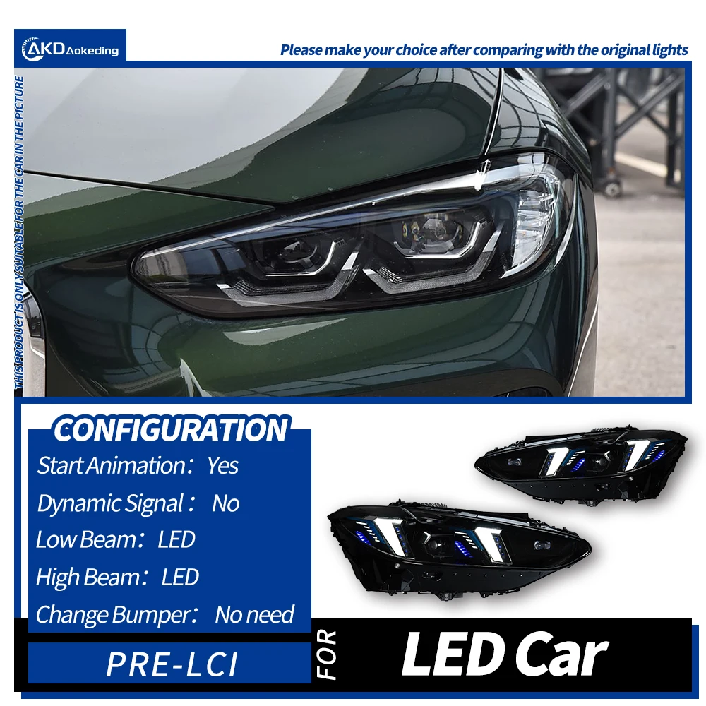 

Фара AKD для BMW 4 серии G22 G82 Светодиодные фары 2020-2023 M4 Фари DRL Указатель поворота Дальнего света Объектив проектора Angel Eye