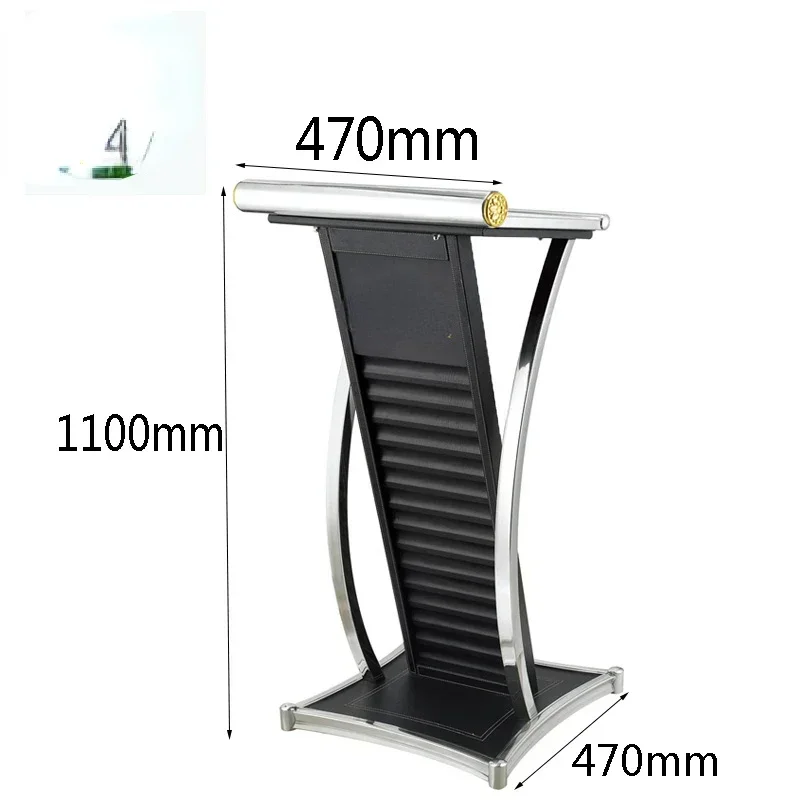 Оптовая продажа черная металлическая трибуна для отеля церковная кафедра подиум