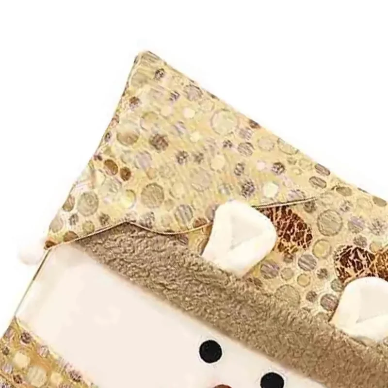 Christmas Chair Back Covers Sequin Santa/Snowman/Elk Dining Kitchen Xmas Slipcover Protector Wedding Decor Ornaments