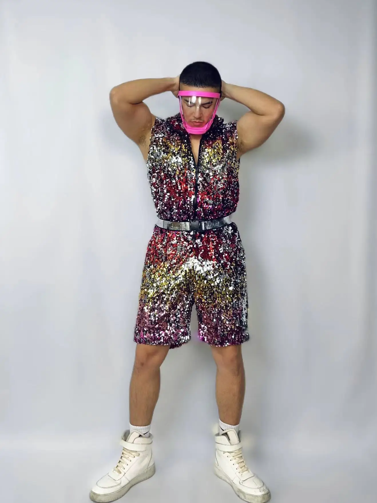 Комбинезон с блестками для танцев в стиле хип-хоп |