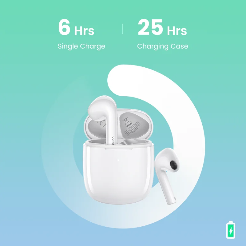 UGREEN TWS Wireless Bluetooth 5.2 Earphones True Wireless Stereo Earbuds USB-C Charging 70ms Low Latency Phone Bluetooth Headset