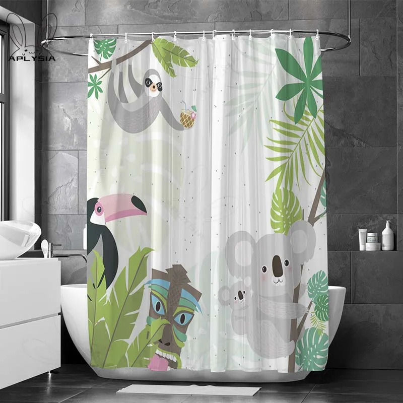 

Картина маслом с природным ландшафтом, картина на тему этнографии, занавеска для душа, с узорами листьев, цветов, луны, звездного неба, линий, Вселенная