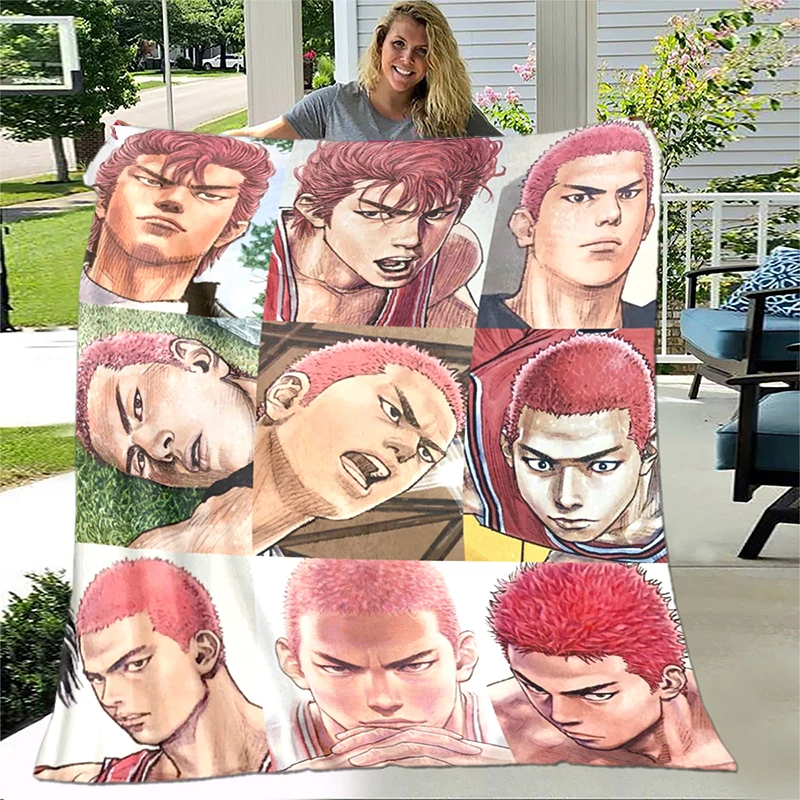 

Slam Dunk Plush Sofa Bedroom Throwing Cartoon Picnic Thin Blankets Modern Flannel Blanket Cover Gedruckt Bettdecke Geschenk
