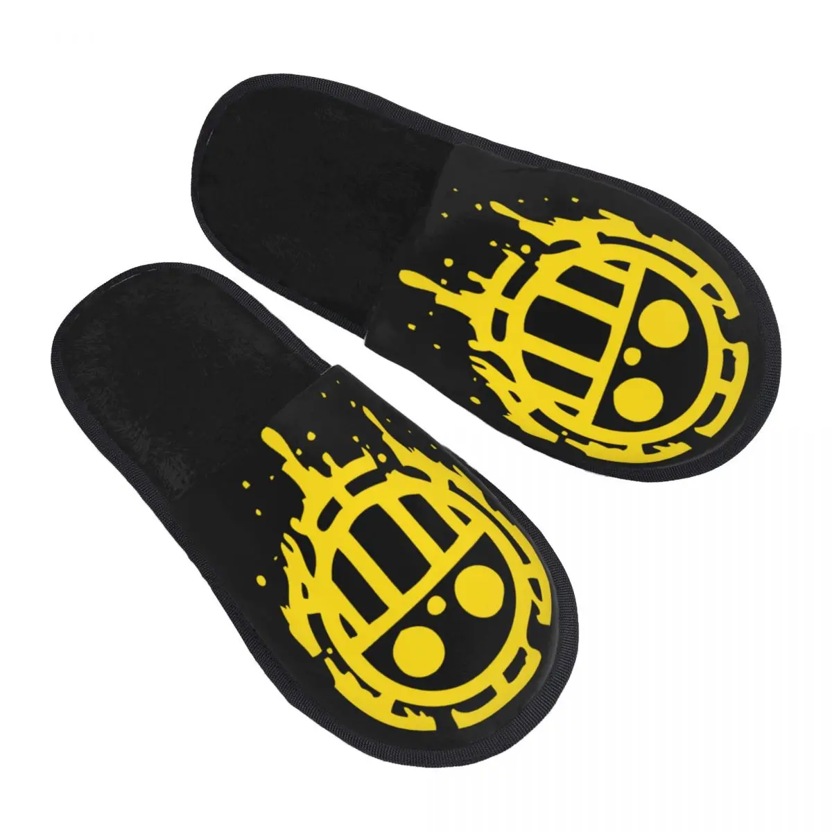 

Custom Manga One Pieces Soft Memory Foam House Slippers Women Heart Pirates Trafalgar Law Comfy Warm Anti-skid Sole Slipper