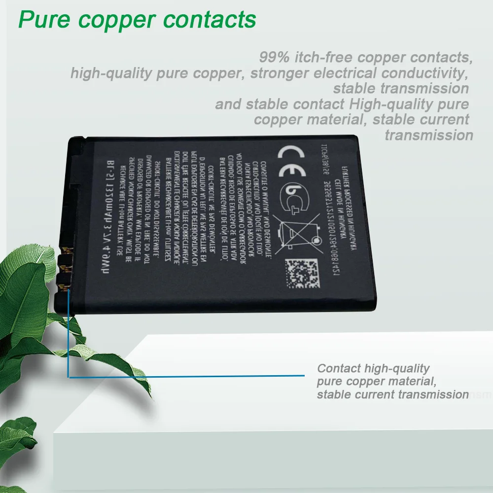 Аккумулятор для телефона Nokia 1320 5230 5233 5235 5800 XpressMusic N900 C3 Lumia 3020 520 525 530 5228 - купить по