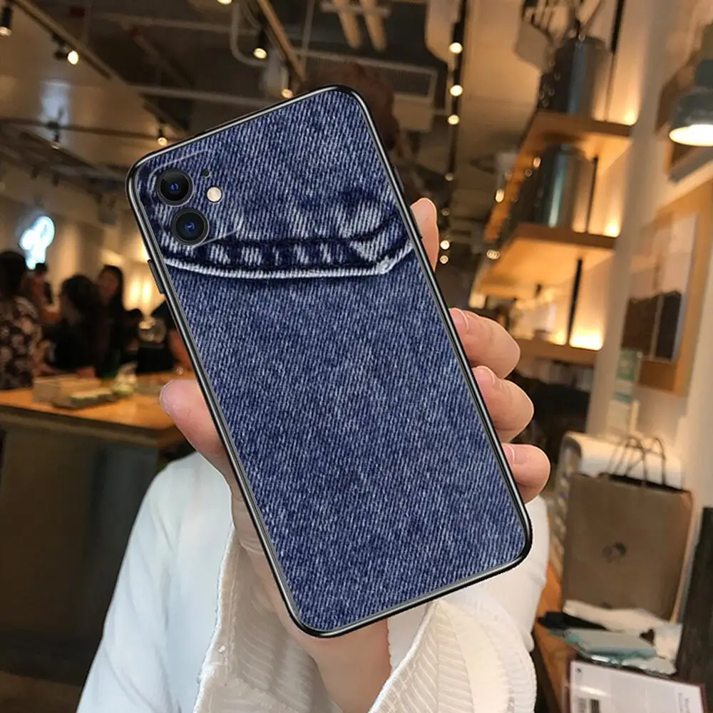 Джинсовые ковбойские чехлы для телефонов с принтом iphone 13 Pro Max 12 11 8 PLUS 7PLUS 6S XR X XS 6 mini