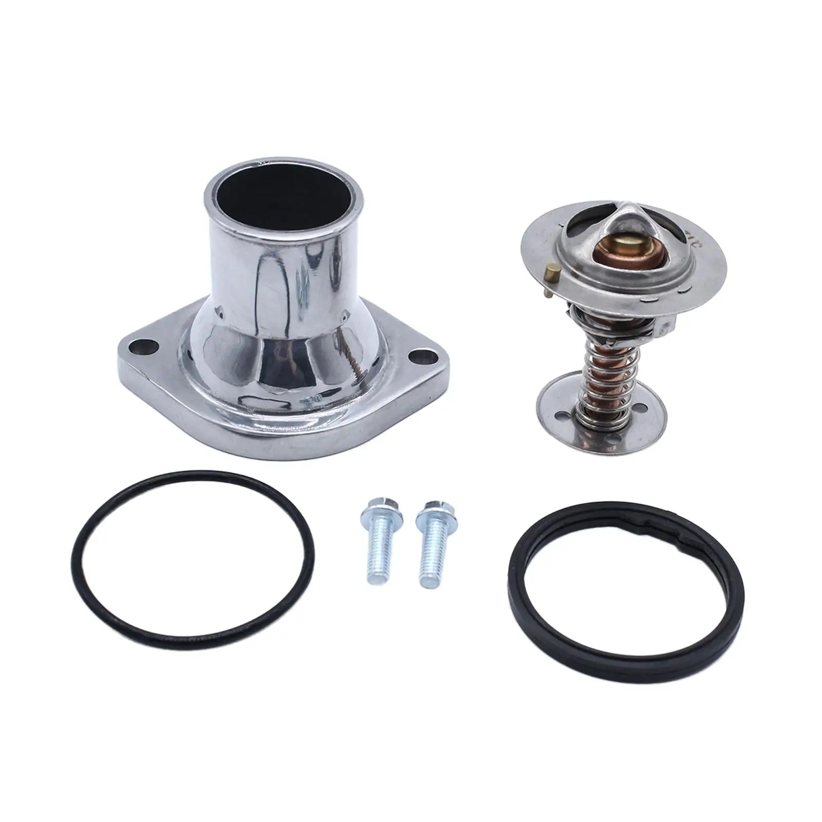 Water Neck Thermostat Kit Straight -Up LS Assembly for Chevy Silver Kits Auto Parts Engine Cooling |