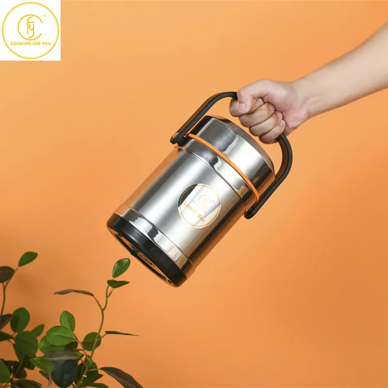 1.5L/2.0L/2.5L Large Capacity Vacuum Lunch Box Outdoor Stainless Steel Bento Leak-Proof Food Container |