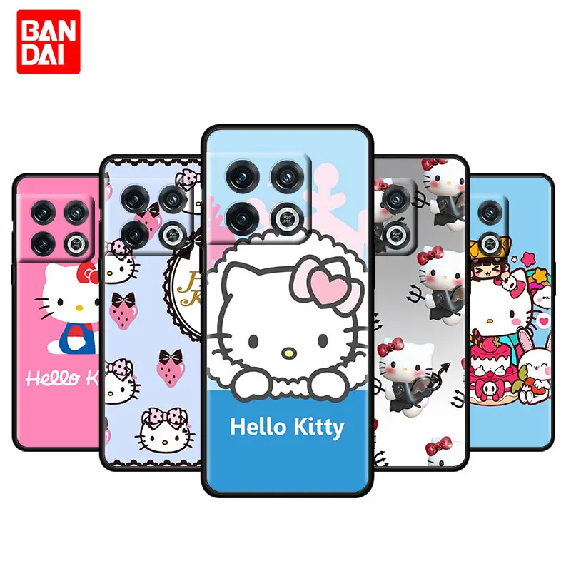 

Hello Kitty 3d Coloring Angel Case for OnePlus 9 9R 8 8T 10 Nord CE N200 2 N100 N10 Pro RT 5G Black Cover Capinha Funda Silicone