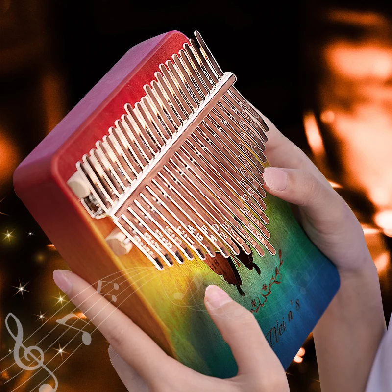 

Thumb Piano Finger Piano Kalimba Five-finger Piano 17-tone Girl Beginner Musical Instrument Mother Finger Piano Small Piano