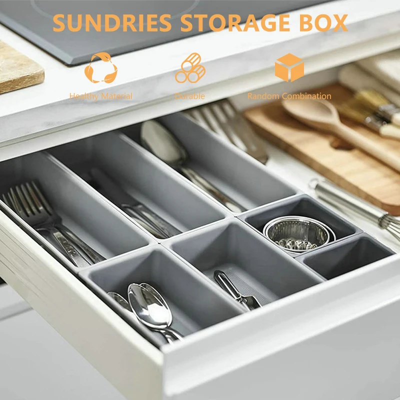 

Cutlery Storage Tray Spice Holder Tableware Organizer Spoon Fork Storage Box Plastic Container plateau Knife Block Holder