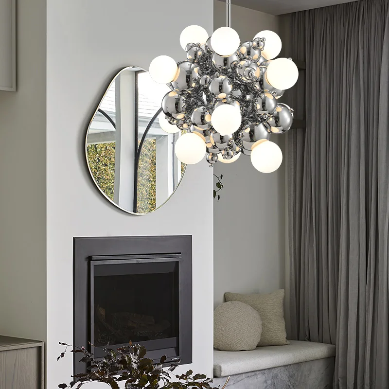 

LED Chandelier Pendant Lamp Light Postmodern Luxury Dining Living Room Novelty Glass Hanging Bedroom Model House Deco Luminaires