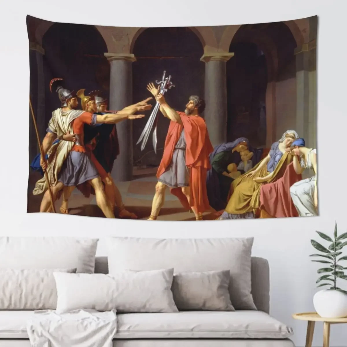 Клятва ужасов от Jacques-Louis Дэвид (1784) гобелен настенный декор украшения для дома
