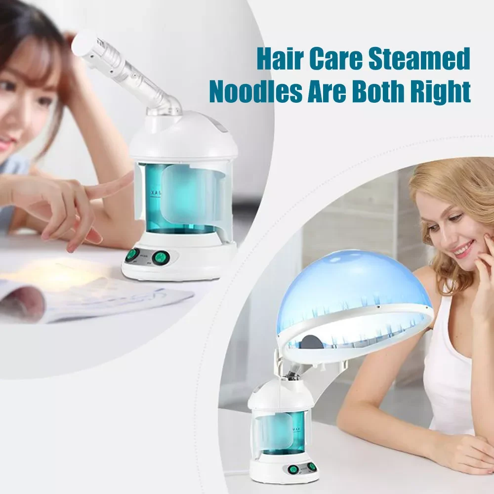 Hair Steamer Nano Facial Steamer 2in1 Steamer Beatuy Device Hot Mist Moisturizing For Facial Sauna Perming Hair Styling Tools