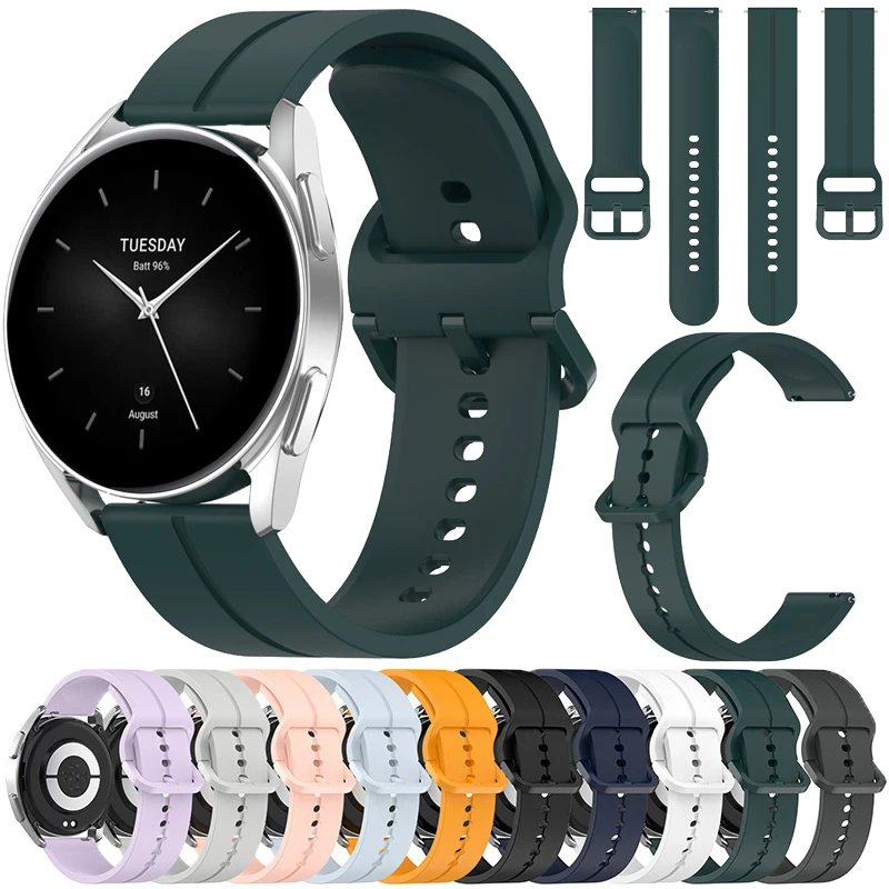 

20mm 22mm Silicone Strap For Amazfit GTS 3 2/2e/2mini/4 Watch Band for Amazfit Bip 3 3Pro GTR 2 2e Active 2 S3 GTR 4 3 2Pro Band