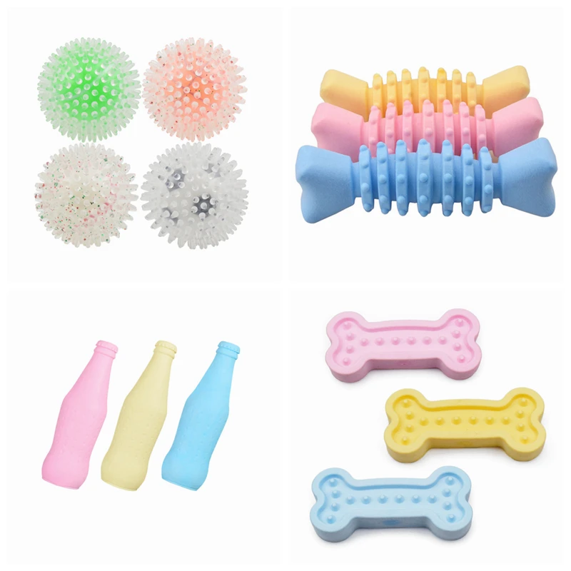 

Pet Dogs Foaming Toys Ball Chew Toys Cat Non-toxic TPR Material Milk Fragrance Molar Toy Funny Bone Ball Interactive Supplies