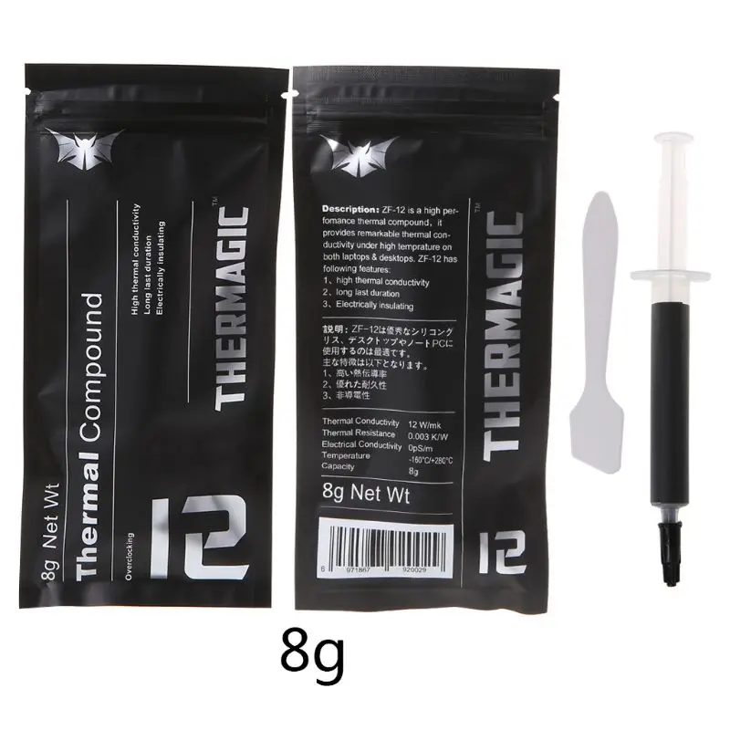 

ZF-12 CPU GPU Cooling Thermal Conductive Grease Paste High Performance 12W/mk
