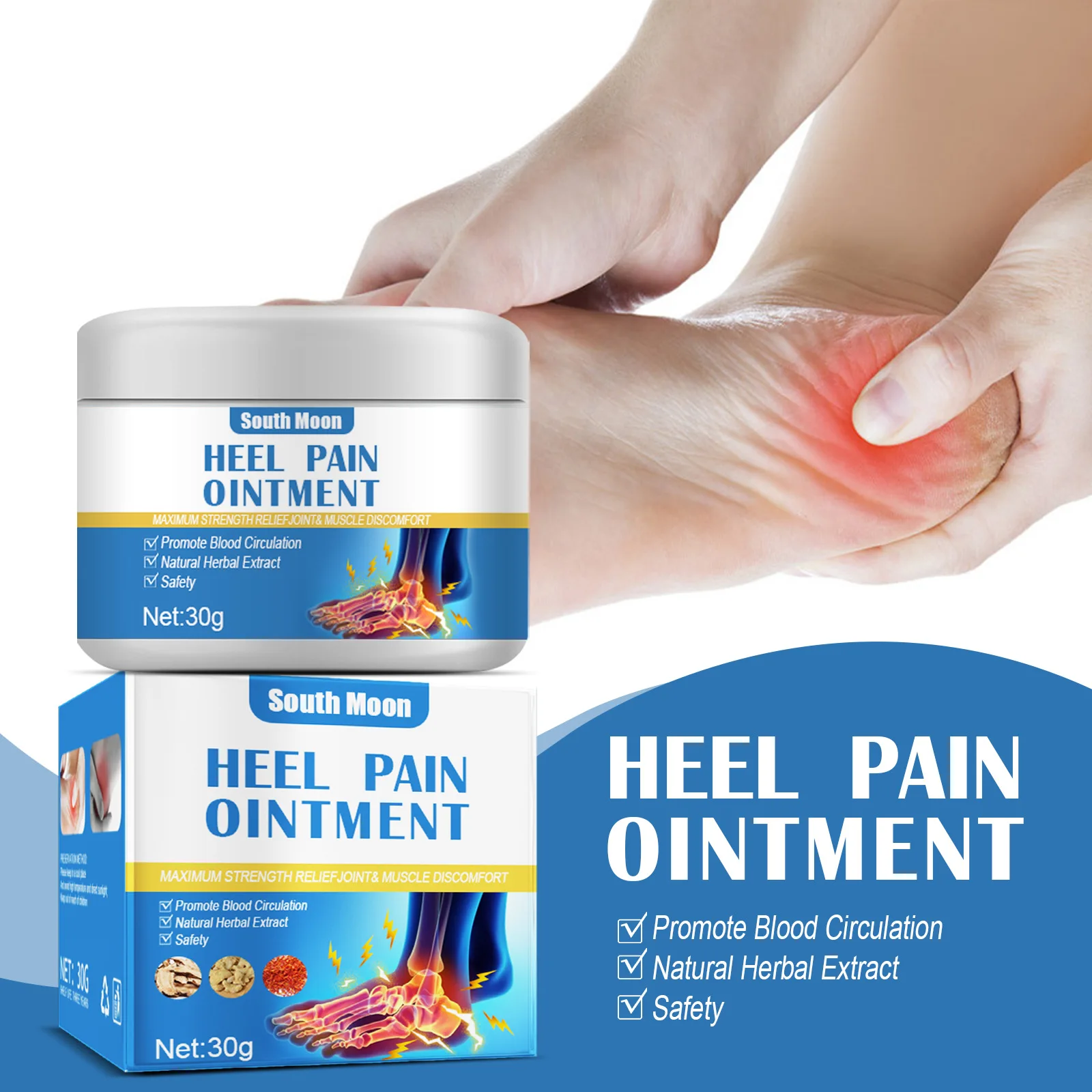 

Heel Cream Joint Toe Heel Spur Herbal Cream Stiff Arch Strain Massage Cream 30g