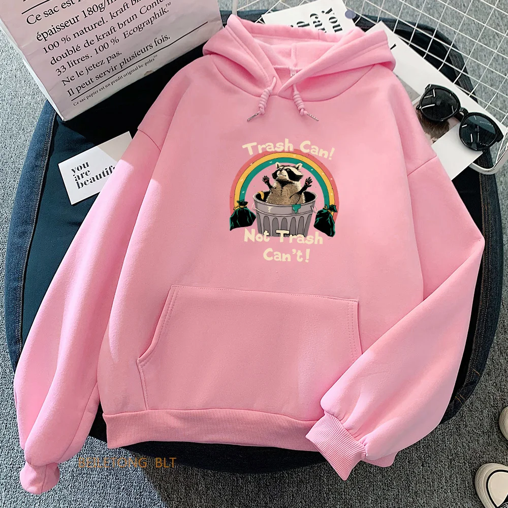 

Raccoon Trasherr Funny Painting Graphic Hoodies Spring Autumn Fleece Aesthetic Sweatshirts Harajuku Casual Hooded Y2k Pullovers